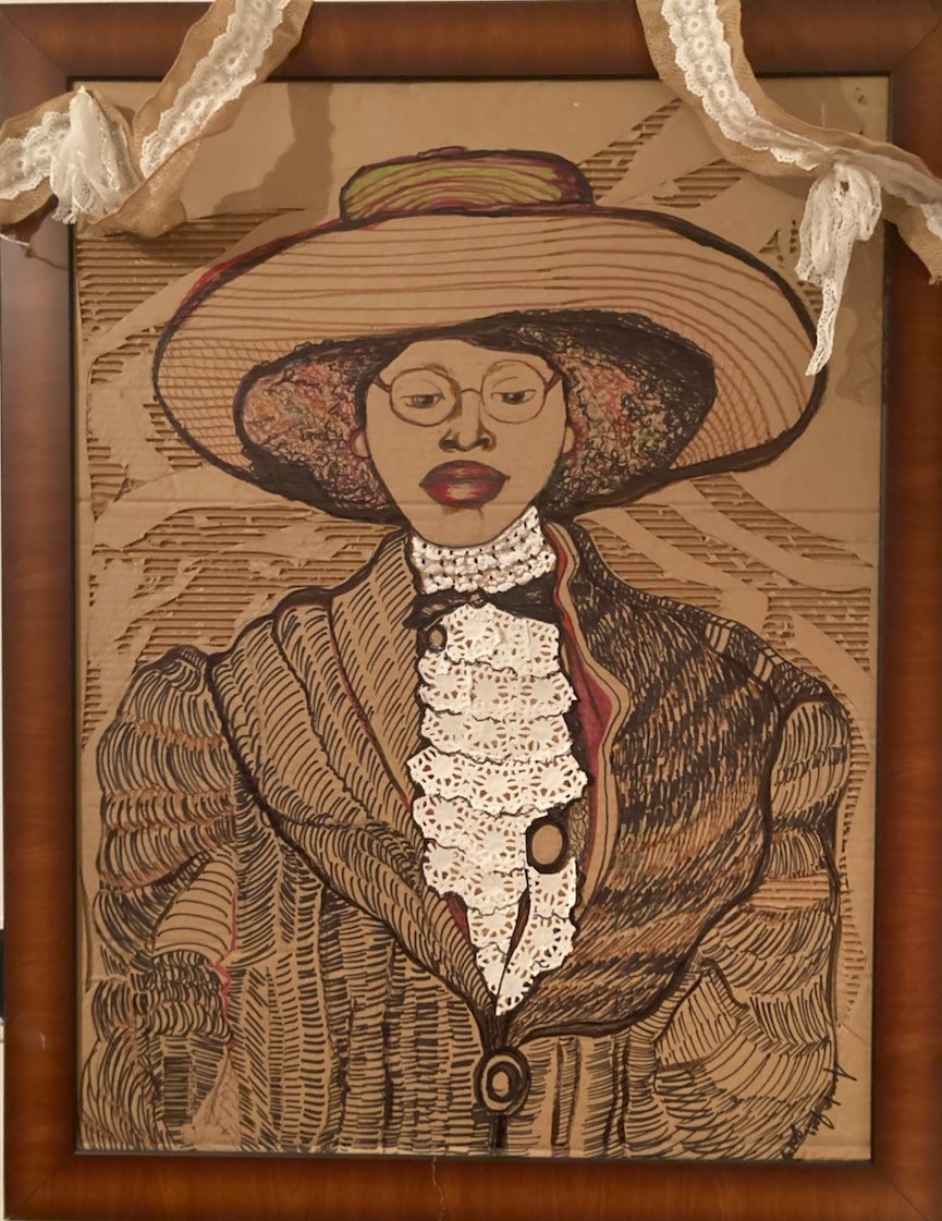 Jennifer Ivey, USA - Mrs. Simmons, mixed media & ink, 34x44